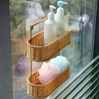 ราคา ชั้นเก็บของติดผนัง 2 ชั้น เหมาะสำหรับบ้าน ห้องครัว ห้องน้ำ ชั้นแขวนพลาสติก กล่องเก็บหวายสองชั้น มีหูหิ้ว เหมาะสำหรับตกแต่งบ้านและจัดระเบียบ ตะกร้าแขวนผนังวินเทจ หวายทอ (1732075051862427588)