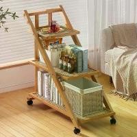 ราคา โต๊ะข้างมือถือ ตู้ข้างหลายชั้น มีชั้นวางของและล้อ สำหรับห้องนั่งเล่น ห้องนอน และห้องครัว รถเข็นเก็บของ ชั้นวางบันไดไม้ ที่เก็บของแบบพับได้ ชั้นวางหนังสือกลิ้ง (1731850922351626663)