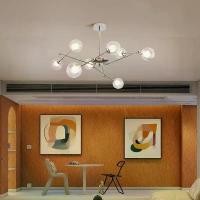 ราคา โคมไฟตกแต่ง, โคมระย้าเพดานโมเดิร์น, โป๊ะโคมแก้ว, สไตล์นอร์ดิก, เหมาะสำหรับห้องนั่งเล่น, ห้องนอน, ร้านอาหาร, ไตรรงค์ (1732236233800976107)