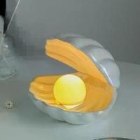 ราคา [COD] [Tiktok]โคมไฟกลางคืน LED รูปเปลือกหอย สําหรับตกแต่งข้างเตียง ห้องนั่งเล่น (1731989283100722998)