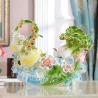 ราคา เครื่องประดับกระเทียมมะกะโรนีมะระเซรามิก, ทำด้วยมือ, ดีไซน์สร้างสรรค์, เหมาะสำหรับตกแต่งผนัง, ห้องนั่งเล่น, ตู้และเดสก์ท็อป, งานฝีมือเซรามิกที่หรูหรา โต๊ะทำงาน เสริมหน้าที่การงาน (1730414141268199969)