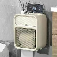 ราคา กล่องทิชชู่ ติดผนัง กันน้ำ ห้องน้ำ ไม่มีรูพรุน เหมาะสำหรับกระดาษชำระและม้วนกระดาษ ราวเก็บของในห้องน้ำ กล่องใส่กระดาษชำระ (1732166071075046427)