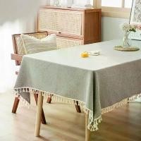 ราคา ผ้าปูโต๊ะสีเทาพร้อมพู่ผ้าฝ้าย, ผ้าปูโต๊ะบ้านไร่, เหมาะสำหรับโต๊ะสี่เหลี่ยมผืนผ้า, ผ้าปูโต๊ะสี่เหลี่ยมผืนผ้า, สำหรับห้องครัว, อาหาร, ส่วนส่วน (1732332089166824622)