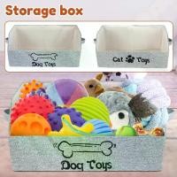 ราคา กล่องของเล่นแมว ความจุมาก ตะกร้าใส่ของเล่นแมว พับได้ ทำจากผ้า กล่องเก็บของเล่นสุนัข รูปทรงสี่เหลี่ยมคางหมู เหมาะสำหรับจัดระเบียบอุปกรณ์สำหรับสัตว์เลี้ยง มีหูหิ้ว อเนกประสงค์ เหมา (1732031222983461196)