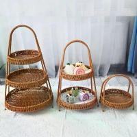 ราคา ตะกร้าถัก วัสดุเหมือนหวาย ขนาดเล็ก หลายชั้น เหมาะสำหรับ KTV หม้อไฟ ร้านอาหาร ของว่าง ถังขยะ ทอ ตะกร้าเก็บของ เหมาะสำหรับผลไม้และแผ่นใส่ขนม กระบุง ตะกร้า ผ้า เด็กหอ ขันโตก ถูก (1731847956671071859)