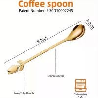 ราคา ชุดช้อนกาแฟมินิ 12 ชิ้น ด้ามดอกทิวลิปสีทอง/กุหลาบ สแตนเลส 6 นิ้ว เหมาะสำหรับเอสเพรสโซ่ ชา ของหวาน เหมาะสำหรับส่วนที่เล็ก ๆ ของเอสเพรสโซ่ กระบุง กล่อง ผ้า เก็บ เสื้อผ้า ถุง ยางคิตตี้ (17320058791731873