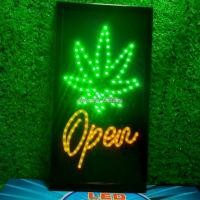 ราคา [COD] [Tiktok]ป้ายไฟLED ป้ายไฟตัวอักษร "ป้ายไฟ OPEN กัญ.ชา" แบบเสียบปลั๊กไฟ ไฟตกเเต่ง รับทำป้าย (1732068059963032989)