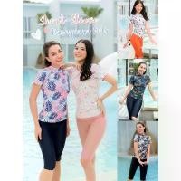 ราคา ชุดว่ายน้ำแขนสั้น ชุดว่ายน้ำผู้หญิง ชุดว่ายน้ำขาสามส่วน กางเกงขาสามส่วน bikini swimsuit bikinivintage (1732145855726322895)