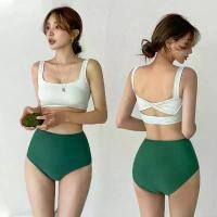 ราคา [พร้อมส่ง] Swimwear women high waist bikini set swimwear (1732284623064434761)