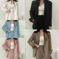 ราคา SUIT-5 เสื้อสูท เซ็ตเสื้อ+กางเกง เสื้อเบลเซอร์ คอปกสไตล์เกาหลี Blazers 5 สี SUNBALEE (1732013790444423769)