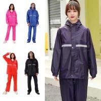 ราคา New Alitech ชุดกันฝน เสื้อกันฝน มีแถบสะท้อนแสง เสื้อพร้อมกางเกง Waterproof Rain Suit COD (1731774392116545292)