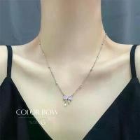 ราคา GLAMORสร้อยเงิน Color Bow สร้อยคอสวยๆ สร้อยพลอย สร้อยเงินแท้925 สร้อยคอแฟชั่น สร้อยคอแท้ ขายดี (1732082137343034734)