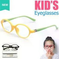 ราคา Korea เกาหลี แว่นเด็ก แฟชั่น รุ่น 8801 C-8 สีเหลืองขาเขียว วัสดุ พีซี เกรด เอ PC A กรอบเต็ม ขาสปริง แว่นตาเด็ก Glasses COD (1732368209452107230)