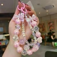 ราคา สร้อยคอลูกปัด, ที่แขวนมือถือ, จี้ลูกปัดกลมสีชมพู, โซ่คู่, สำหรับเด็กผู้หญิง, จี้เคสโทรศัพท์มือถือ, พร้อมหูฟัง phone keychain (1731306584672995286)