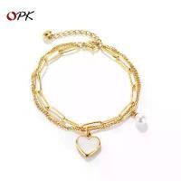 ราคา เครื่องประดับแฟชั่น OPK ดีไซน์พิเศษ สไตล์เท่ สองชั้น สง่างาม บุคลิกภาพ ไข่มุกหัวใจพีชป่า สร้อยข้อมือสแตนเลส แหวน หลวงปู่ดู่ ด้าย แดง self defense keychain กําไลสายมู สามีหมื่นล้าน (1732178610034215933