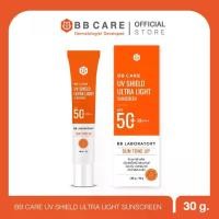 ราคา BB CARE UV SHIELD ULTRA LIGHT SUNSCREEN SPF50+ PA++++ [30g] กันแดดคุมมัน บางเบา สกินแคร์ (1729430945600080746)
