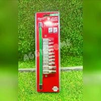 ราคา MILWAUKEE SET ลูกบ๊อกซ์เดือยโผล่ รุ่น 48-22-9531 3/8" (10PC./P) DRIVE BIT SOCKET SET 6แฉก หัวไขควงTORX ลูกบล๊อก บล๊อกขันน็อต ลูกบ๊อกซ์เดือยโผล่ คลายโบลต์ คลายสกรู งานซ่อมแซม งานป (1729918176591317573)