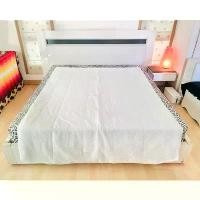 ราคา ที่นอนปิคนิค หรือท๊อปเปอร์ ขนาด 5ฟุต สีขาวปักลายตารางทั้งผืน ยี่ห้อ Bone Deco (Home Design for you) มือสองขายตามสภาพ บล็อกบัสเตอร์ (1732347684029236942)