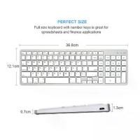ราคา คีย์บอร์ดสำหรับ Macbook Air, iMac และ Macbook, รวมบลูทูธ, คีย์บอร์ดไร้สาย, 1130OS (1732227236207298442)