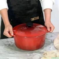 ราคา ExoticEats258 ความคงทน Cast iron pot Cast Iron Pot Cooker, Cast Iron Skillet - 4.7 Quart Casserole 9.5 Inch Skillet Cast Iron Panenamel pot stew pot 24cm Cast Iron Skillet Cast iron pot Dutch Oven (17