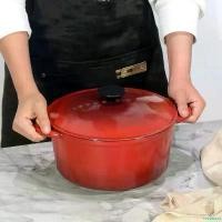 ราคา revbneat แบบพกพา Cast iron pot Cast Iron Pot Cooker, Cast Iron Skillet - 4.7 Quart Casserole 9.5 Inch Skillet Cast Iron Panenamel pot stew pot 24cm Cast Iron Skillet Cast iron pot Dutch Oven (17309514