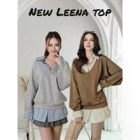 ราคา #COTTON CANDY เสื้อยืดทรงทับเชิ้ต New Leena top ขายดี (1731931537462625731)