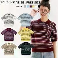 ราคา ☜Bemingtop912(Freesize)-Candy Stripe Polo – ลายทางสดใส ใส่ยังไงก็น่ารัก!♫ (1731564127155881857)