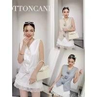 ราคา #COTTON CANDY เสื้อเเขนกุด เบลเซอร์ เข็มกลัดดอกไม้ New Amilia top COD Clothing สีเทา Women ผู้หญิง แจ็กเก็ต เบจ เสื้อโอเวอร์ไซส์ atipashop (1731436316277312169)