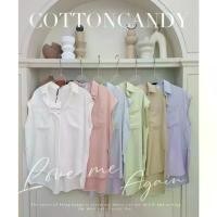 ราคา #COTTON CANDY เสื้อเชิ้ตแขนกุด New Muji shirt ขายร้อน (1732124140643583327)