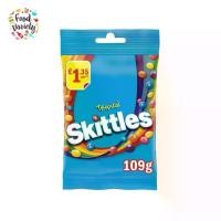 ราคา [จัดส่งทันที] Skittles Chewy Sweets Tropical Fruit Flavored Treat Bag Candy 109g (1732404134858032822)