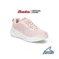ราคา Bata บาจา ยี่ห้อ Power รองเท้ากีฬาวิ่ง รองเท้าผ้าใบ Running shoes แบบผูกเชือก สำหรับผู้หญิง รุ่น DuoFoam Max 100 EX สีชมพู 5185135 (1729627594812000922)