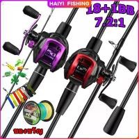 ราคา HAIYI FISHINGเบ็ดตกปลาครบชุด แจกสาย PE กบตกปลา รอกหยดน้ำ คันเบ็ด รอกเบทตกปลา ลอกตกปลา Fishing Rod&Reel set ขายดี (1732363518957159937)