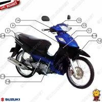 ราคา ชุดสี FRAME แท้ Suzuki Shogun 125 Carbu โฉมแรก 2009 สีน้ำเงิน-ดำ (1732292114183259971)