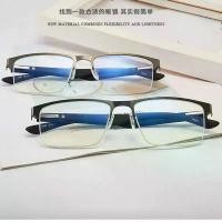 ราคา แว่นสายตาสำหรับผู้ชาย กรอบแว่นตาแบบhalf frame พร้อมเลนส์สายตา COD (1731933125828576580)