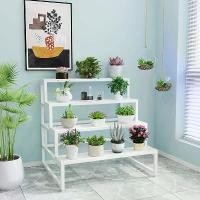 ราคา Stainless Steel Garden Plant Stand 3 Tier Rust-proof Trapezoid Flower Stand Vertical Corner Display Stand for Herbs, Flowers and Succulents, Perfect for Thai Tropical Garden (1731612316454651266)