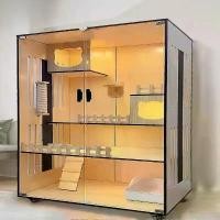 ราคา F&G วิลล่าแมว กรงแมว วิลล่าไม้เนื้อแข็งตู้แมว ตู้โชว์ไม้เนื้อแข็ง วิลล่าแมวขนาดใหญ อุปกรณ์สัตว์เลี้ยง DIY ง่าย ๆ (1732169807835530643)