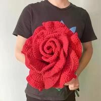 ราคา ดอกกุหลาบประดิษฐ์ 1 ชิ้น ช่อดอกไม้ทอมือ DIY ช่อดอกไม้นางฟาดอกกุหลาบสีแดงขนาดใหญ่พิเศษ ดอกไม้จำลอง เหมาะสำหรับเป็นของขวัญให้แฟน (1732125898928785217)