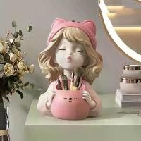 ราคา ที่ใส่ปากกาตุ๊กตาเรซิ่น ขนาดใหญ่ แฮนด์เมด สำหรับเด็กผู้หญิง ของตกแต่งบ้าน DIY (1732165010232543701)