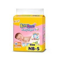 ราคา BABYLOVE EASY TAPE ผ้าอ้อมเด็ก เบบี้เลิฟ อีซี่ เทป ขนาดจัมโบ้ ไซส์ NB/S (56 ชิ้น) (1730742583911745975)