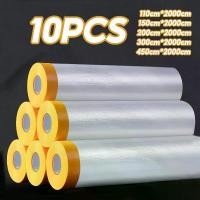 ราคา (10pcs) พลาสติกกันฝุ่น พลาสติกคลุมกันฝุ่นเฟอร์นิเจอร์ กันน้ำ กันฝุ่น ความเหนียวดี Tape Masking Film (1731715050688841398)