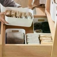ราคา [พร้อมส่ง] []-Plastic Storage Box Office, Home, Kitchen, Neat Organizer White Plastic Studio Storage Basket (1732226237804610577)