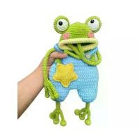 ราคา กระเป๋าสะพายไหล่โทรศัพท์ ลายกบปากกว้าง ถักด้วยมือจากเส้นด้าย ชุด DIY สไตล์น่ารักและตลก เหมาะสำหรับคุณแม่และเด็ก crochet bag กระเป๋า ไหมพรม ใส่ เหรียญ กระเป๋า ตุ๊กตา กระเป๋า ปลา office (173217560667786