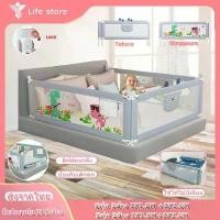 ราคา COD Assemble vedio รั้วข้างเตียง คอกกั้นเด็ก 5 ฟุต 6 ฟุต กันเด็กตกเตียง ที่กั้นเตียง คอกกั้นเตียง รั้วกั้นเด็ก คอกกั้นเตียง กั้นเตียง bed rail protection (1731795590888458569)