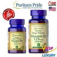 ราคา puritan's pride vitamin D3 125 mcg (5000 iu) 200/100 softgels (1732294081450183439)