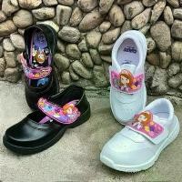 ราคา รองเท้านักเรียนผู้หญิง ลายเจ้าหญิงโซเฟีย(Sofia the First)หนังดำ/วอมขาว เด็กผู้หญิง ไซส์ 24-36 (1732451017742714244)