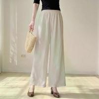 ราคา กางเกงลำลองผ้าฝ้ายลินิน ฤดูร้อน มาใหม่ ทรงหลวมและยืดหยุ่น กางเกงขากว้าง สำหรับผู้หญิง เอวสูง กางเกงขายาว ผ้าบาง พลัสไซส์ blackpink jennie pants กางเกง ขายาว ผ้า ฝ้าย bamboo soap กางเกง (17322299166122