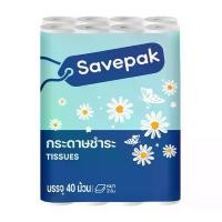 ราคา เซพแพ็ค กระดาษชำระแบบหนา 2 ชั้น x 40 ม้วน SAVEPAK Toilet Tissues 2 Ply 40 rolls สินค้าแนะนำ (1732119150844676093)
