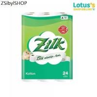 ราคา ซิลค์ กระดาษทิชชู คอตตอน 24 ม้วน ZILK KOTTON TISSUE 24 ROLL (1731813330490984340)