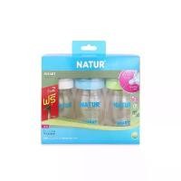 ราคา NATUR 2แถม1 ขวดนมเนเจอร์สีชาคอกว้าง 5oz-9oz 2free1. พร้อมจุกคอกว้างSmart Biomimic(s) (1731470541821871797)