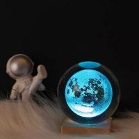 ราคา 3Dแสงคริสตัล LEDโคมไฟตั้งโต๊ะคริสตัล crystal Light โคมไฟของขวัญวันเกิด โคมไฟข้างเตียง โคมไฟตกแต่งห้องนอน ทางช้างเผือก แนะนำ (1731189516455282395)